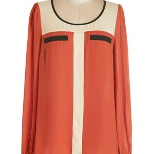 ModCloth Bold My Calls Top 2x